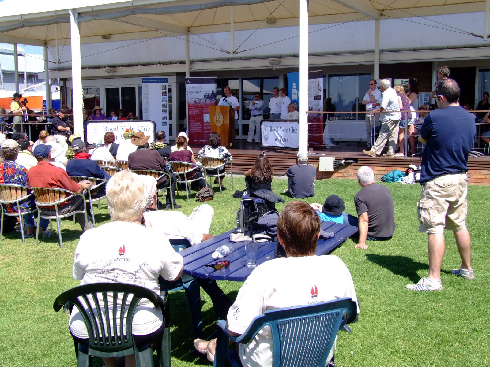 Pete Goss Speaking At Royal Victoria Yacht Club (Photo By Colin Merry)