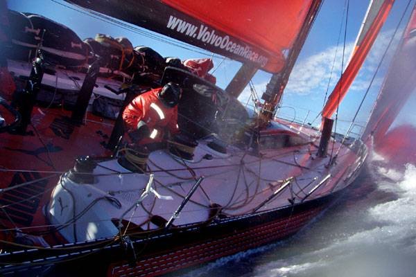 michi-mueller-trimming Michi Mueller Trimming On PUMA (Rick Deppe/PUMA Ocean Racing/Volvo Ocean Race)