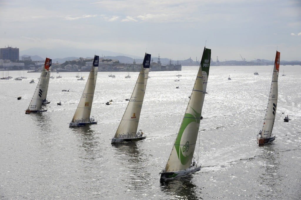 Volvo Fleet In Rio Light In-Port Race (Photo By Rick Tomlinson/Volvo Ocean Race)