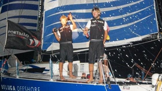 boris-herrmann-and-felix-oehme-in-charleston Boris Herrmann and Felix Oehme At Leg 4 Finish (Photo Courtesy of Portimao Global Ocean Race)
