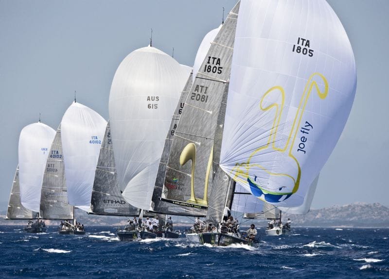 joe-fly-ita-leads-fleet-downwind-by-kurt-arrigo Joe Fly (ITA) Leads The Fleet Downwind (Photo by Kurt Arrigo)