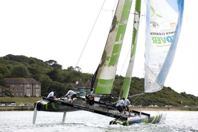 ecover Ecover Extreme 40 At Practice for Cowes iShares ( Photo Courtesy of iShares Cup)