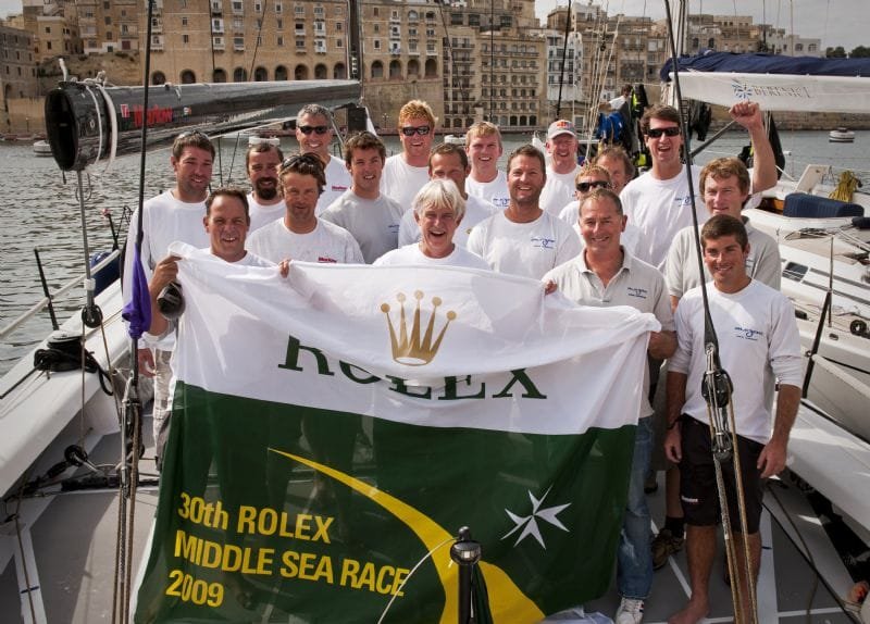 alegre-crew-30th-rolex-middle-sea-race-overall-winner Alegre Crew, 30th Rolex Middle Sea Race Overall Winner (Photo by Rolex / Kurt Arrigo)