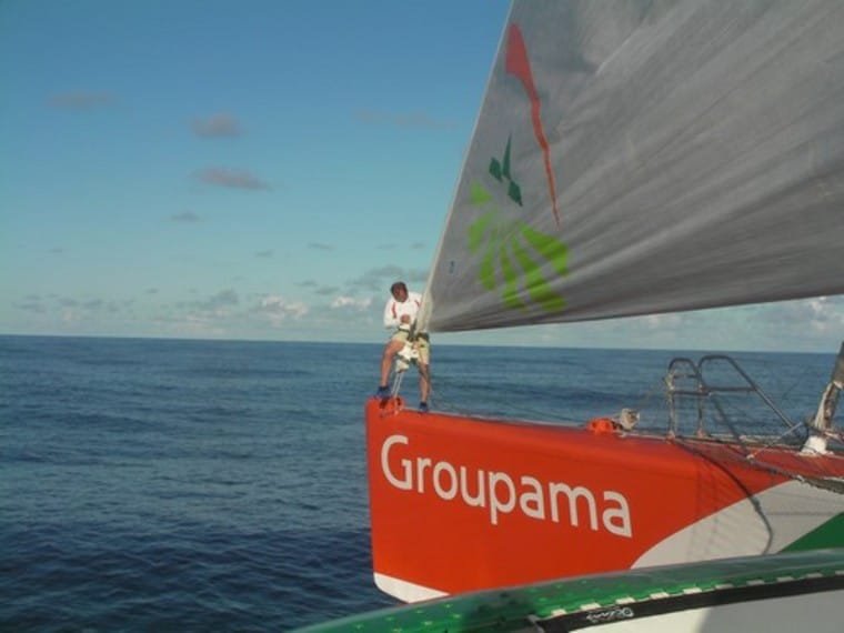 groupama-3-loic-le-mignon-in-action-by-team-groupama Groupama 3 Loic Le Mingnon In Action (Photo by Team Groupama)
