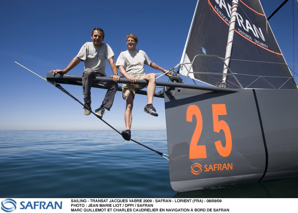 Marc Guillemot and Charles Caudrelier Skippers Of Open 60 Safran (Photo by Jean-Marie Liot / DPPI)