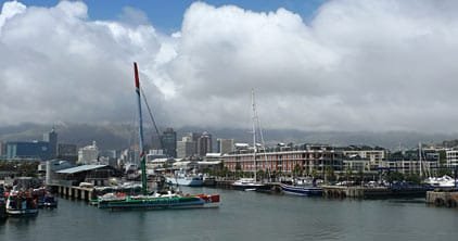 groupama-3-capetown Groupama 3 In Capetown Awaiting Departure (Photo by Alain Paulhac / Welcome OnBoard)