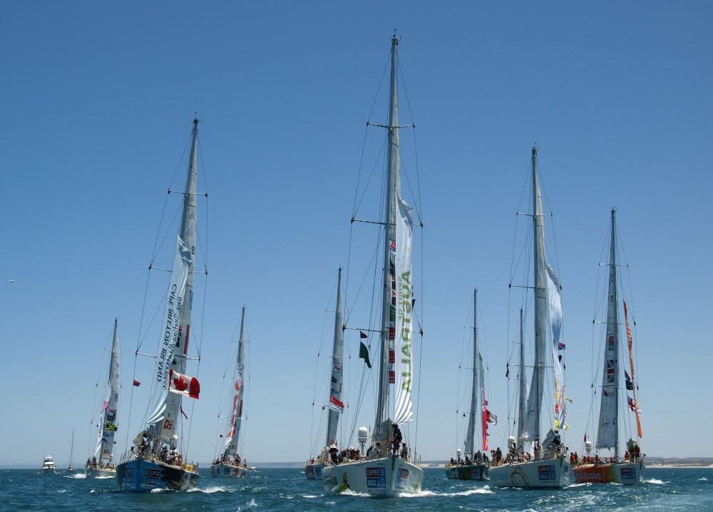 clrwaid_m0737 Start of Race 5 Fleet Leaving Geraldton, Australia (Photo by Clipper Ventures PLC)