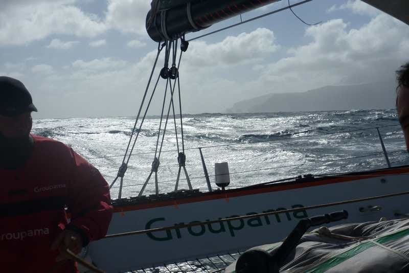 auckland-island Groupama 3 Passing Auckland Island (Photo by Team Groupama)