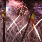 fireworks-valencia Fireworks Light Up Port America's Cup As The Festivities Heat Up (Photo by Gareth Evans)