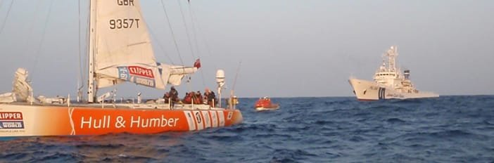 hull-and-humber-rescue Hull and Humber Skipper Piers Dundin Rescued By The Japanese Coast Guard (Photo Courtesy of Clipper Round The World Race)