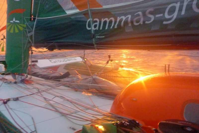 sunset Sunset Onboard Groupama 3 (Photo Courtesy of Team Groupama)