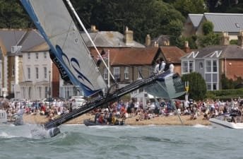 Cowes Extreme 40 Sailing The Wave, Muscat At Cowes Week Extreme 40 Sailing (Photo by Paul Wyeth / OC Events)
