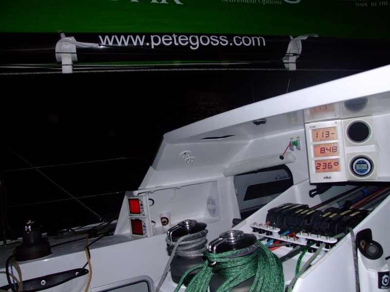 night-deck-dms Nighttime on Deck of DMS during the crossing to France with Pete Goss. (Photo by Colin Merry)