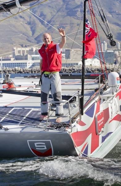 Chris Stanmore-Major Arriving In Cape Town Chris Stanmore-Major Arriving in Cape Town (Photo by Ainhoa Sanchez / Velux 5 Oceans)
