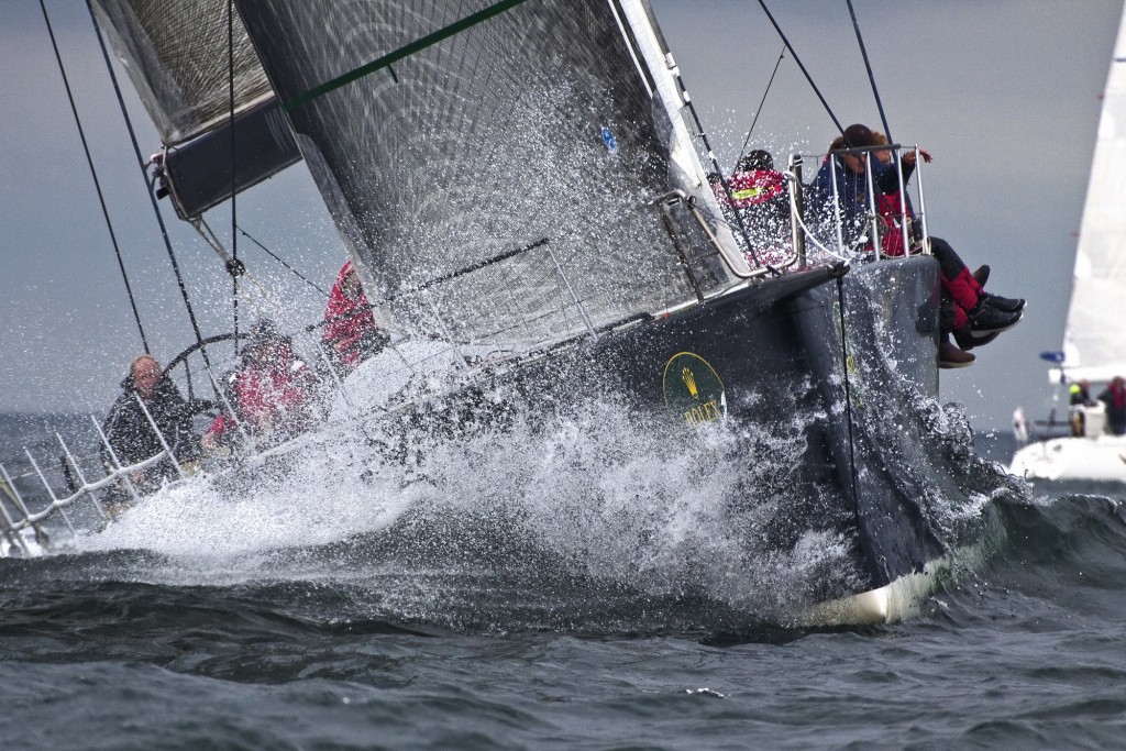 The Oakcliff All American Offshore Team will be sailing on the IRC 65 Vanquish (shown here at the Storm Trysail Club’s 2009 Block Island Race Week presented by Rolex) in the Transatlantic Race 2011. (Photo courtesy of Rolex/Dan Nerney).