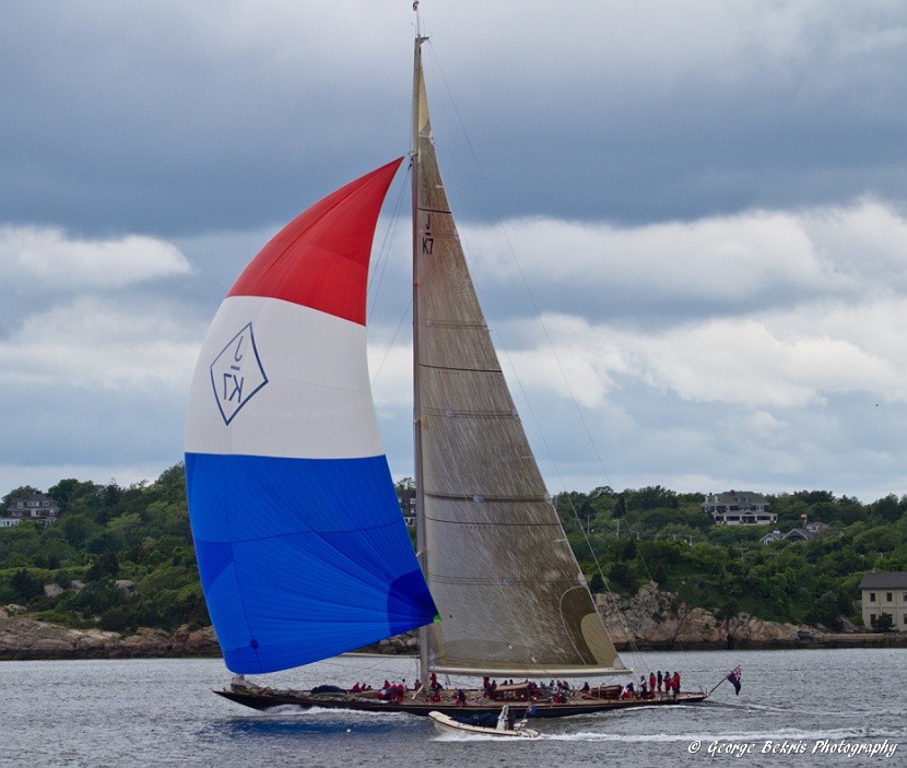 J-Class Velsheda With Spinnaker Flying (Photo by George Bekris)