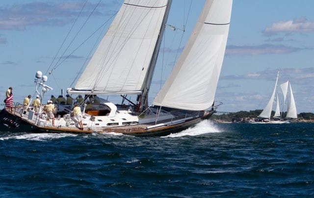 Fearless in the 2010 Newport Bucket Regatta (Photo by Geoge Bekris)