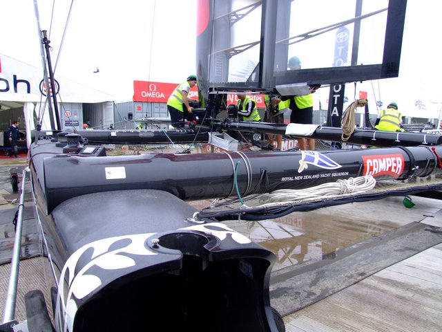 Mast Stepping before Launch (Photo by Colin Merry)