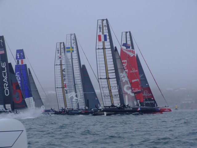 America's Cup fleet (Photo by Colin Merry)