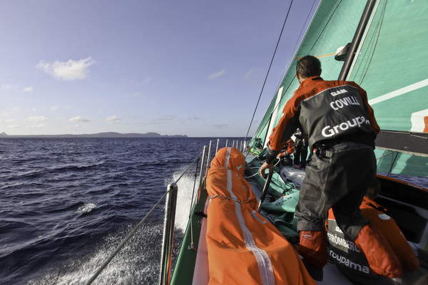 Groupama Sailing Team during leg 1 of the Volvo Ocean Race 2011-12, from Alicante, Spain to Cape Town, South Africa. (Credit: Yann Riou/Groupama Sailing Team/Volvo Ocean Race)