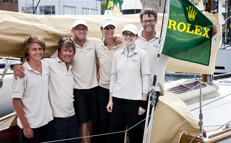 Last but not least MALUKA OF KERMANDIE crew and owner Peter Langman (Photo by Rolex / Daniel Forster)