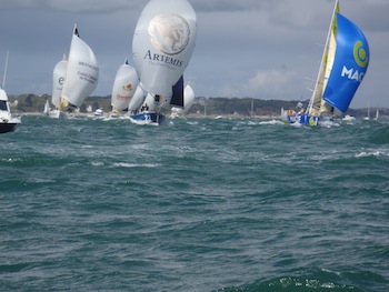  Artemis 23 race towards 3rd position nearing the second mark © Artemis Offshore Academy