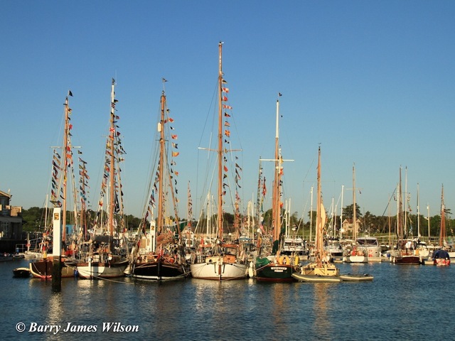 Gaffers line the Yarmouth Harbour (Photo by Barry James Wilson)